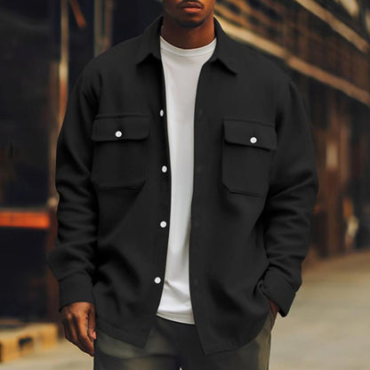 Kurtka Męska | Oversize Fit, Dwufunkcyjny Model z Kieszeniami na Guzik