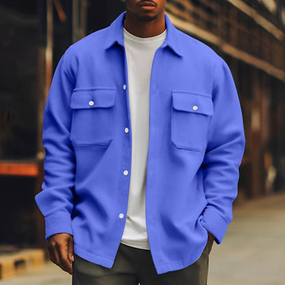 Kurtka Męska | Oversize Fit, Dwufunkcyjny Model z Kieszeniami na Guzik