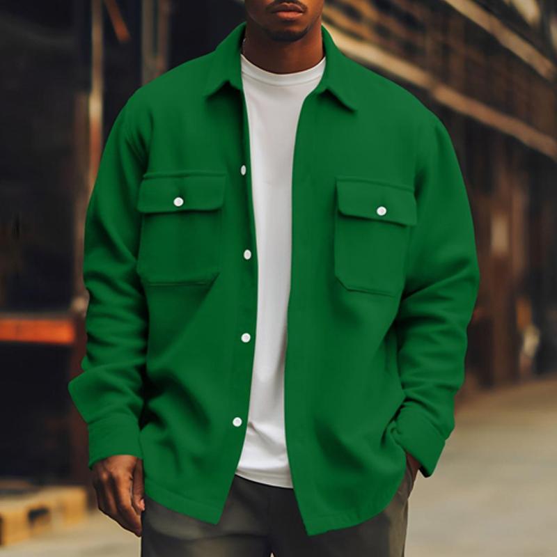 Kurtka Męska | Oversize Fit, Dwufunkcyjny Model z Kieszeniami na Guzik