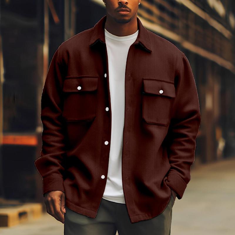 Kurtka Męska | Oversize Fit, Dwufunkcyjny Model z Kieszeniami na Guzik
