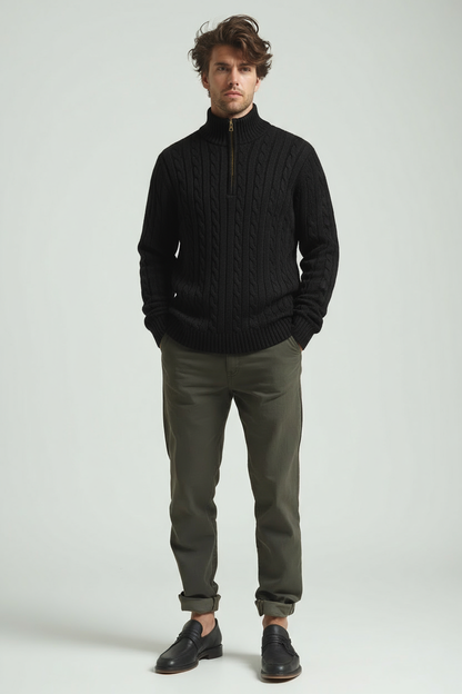 Sweter Męski | Prosty Krój Regular Fit bez Dodatkowych Detali